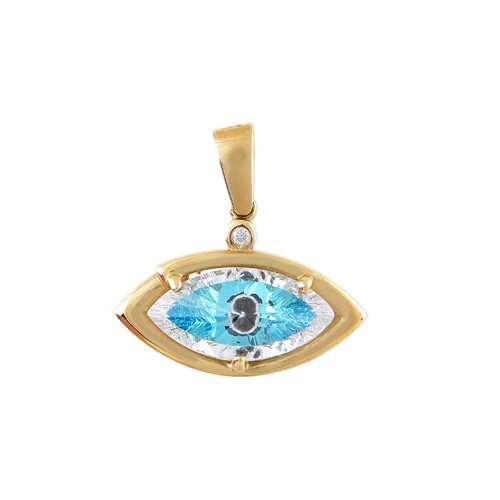 Μενταγιόν μάτι με ζιργκόν