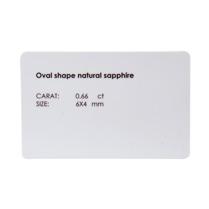 Oval shape natural sapphire 0.66ct size: 6x4mm
