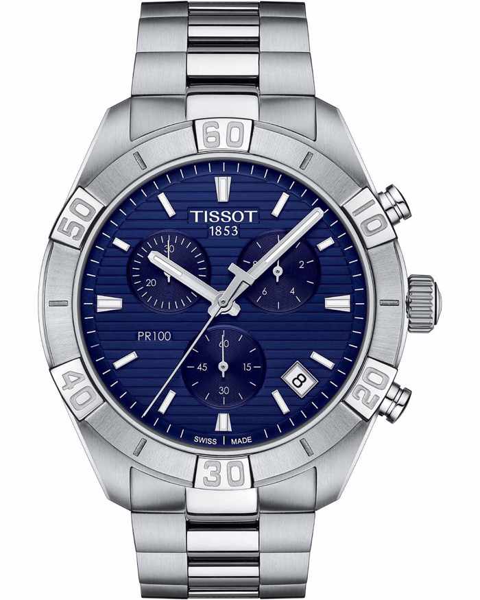 Roloi tissot T101.617.11.041.00 T-Classic PR 100 Chronograph Silver Stainless Steel Bracelet