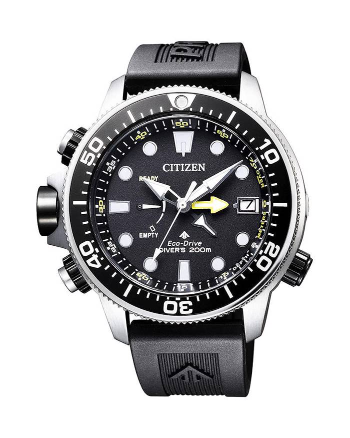 Roloi Citizen BN2036-14E 200M Promaster Eco-Drive Chronograph Divers Black Rubber Strap