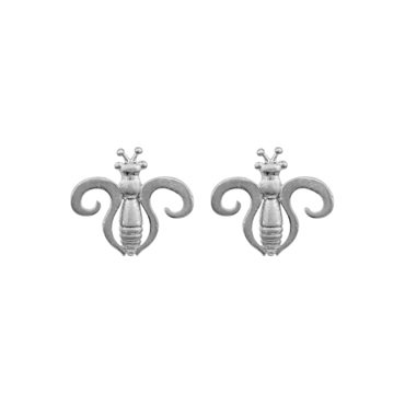 Σκουλαρίκια καρφωτά ασήμι 925 χρυσό σχέδιο μέλισσα