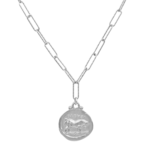 Κολιέ ασημένιο διπλής όψης