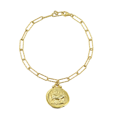 Βραχιόλι ασημένιο επίχρυσο διπλής όψης