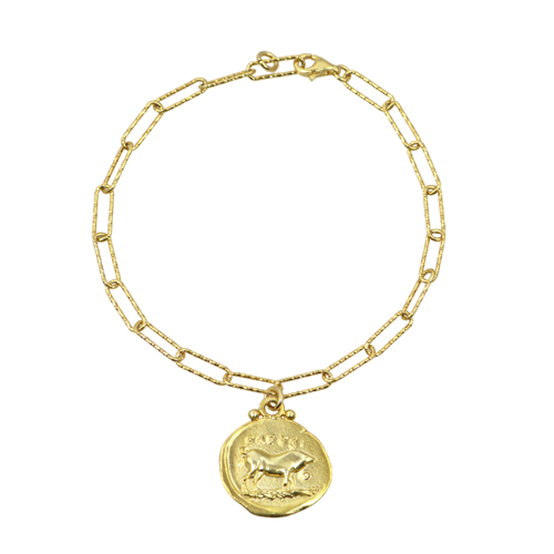 Βραχιόλι ασημένιο επίχρυσο διπλής όψης