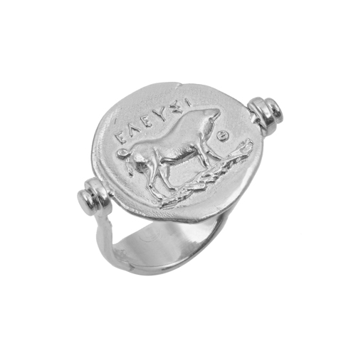 Δαχτυλίδι ασημένιο διπλής όψης