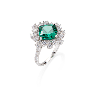 Δαχτυλίδι ασημένιο ροζέτα