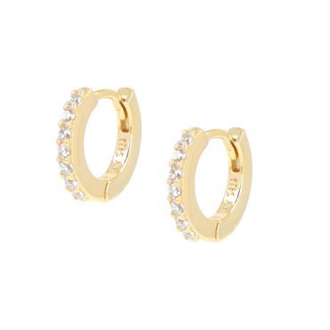 Σκουλαρίκια ασημένια επίχρυσα κρίκοι