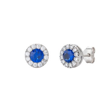 Σκουλαρίκια ασημένια ροζέτα