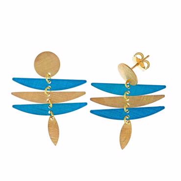 Σκουλαρίκια ασημένια κρεμαστά λουστρέ