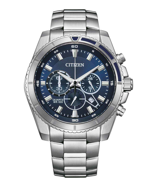Ρολόι Citizen AN8201-57L Chrono  quartz 100M Chronograph Silver Stainless Steel Bracelet