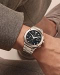 Andriko Roloi baume & mercier MOA10624  Riviera me mavro kantran xronogafos