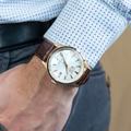 Roloi Citizen NH8393-05A Mechanical Automatic 50m me dermatino kafe louri