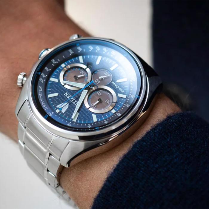Roloi Citizen CA4560-81L  Chrono  ECO DRIVE 100M Chronograph Silver Stainless Steel Bracelet