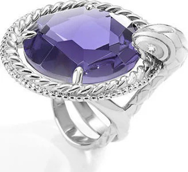 Δαχτυλίδι στρογγυλό με μωβ ζιργκόν