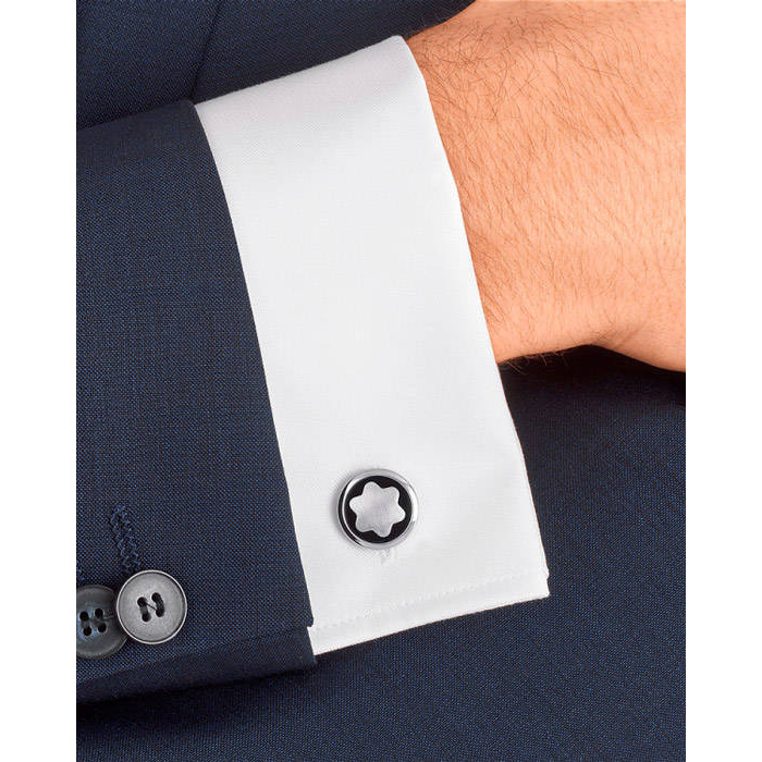 Montblanc Star Maniketokoumpa apo atsali me mavro onuxa 116661