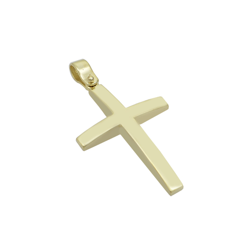 Σταυρός σκέτος σε κίτρινο χρυσό κ14
