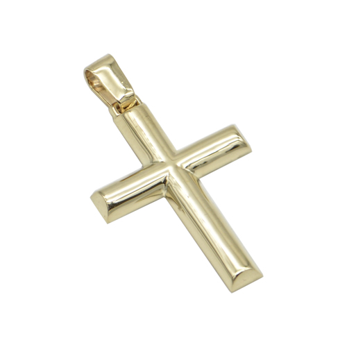 Σταυρός σκέτος σε κίτρινο χρυσό Κ14